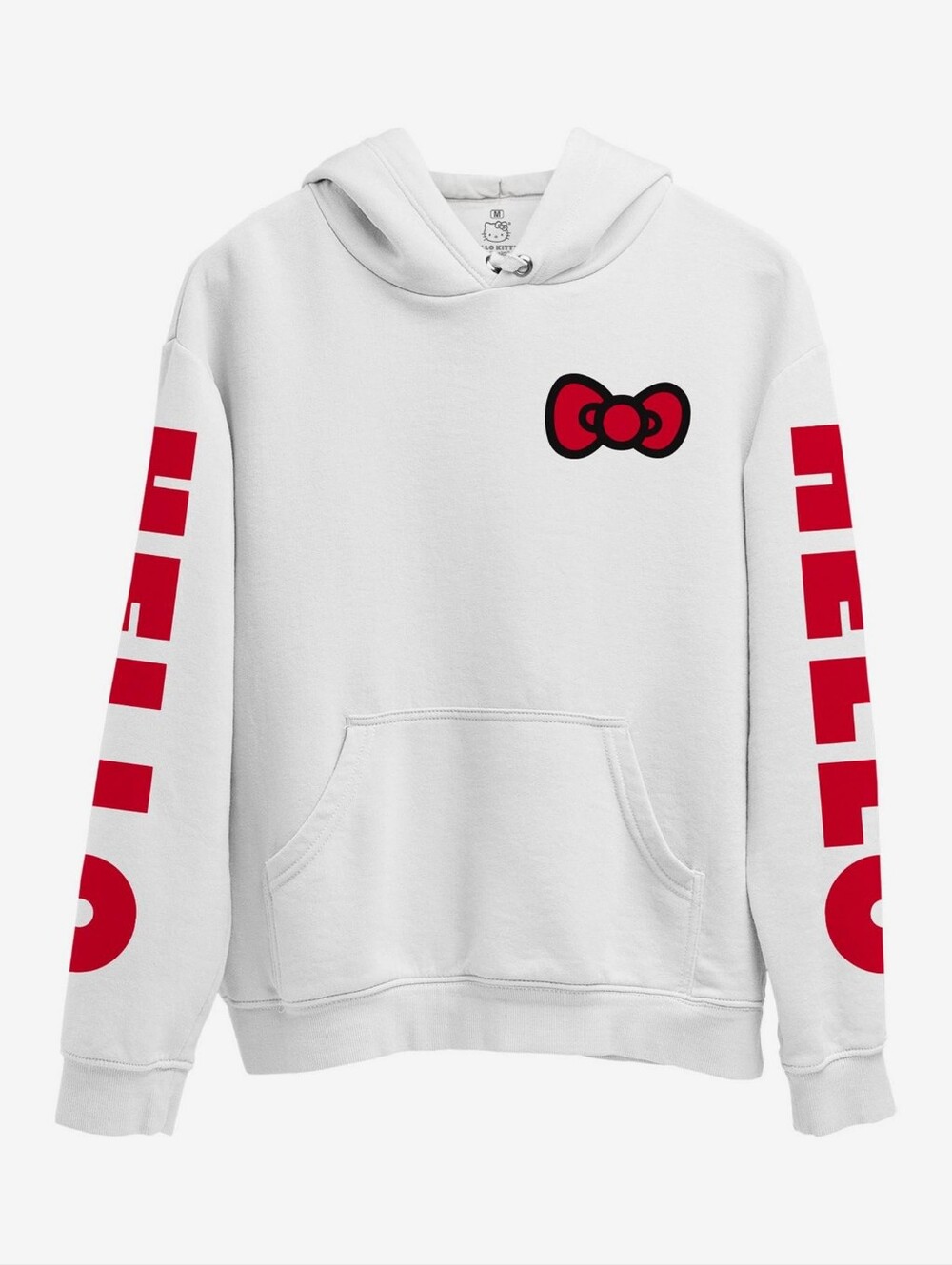 HELLO KITTY White Red Hoodie Sweatshirt Size Medium Sanrio